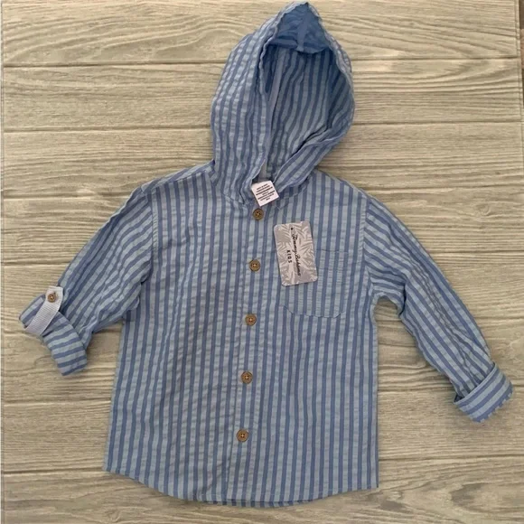 Tommy Bahama Kids Button Down and Hoddie Casual Shirt - Picture 1 of 10
